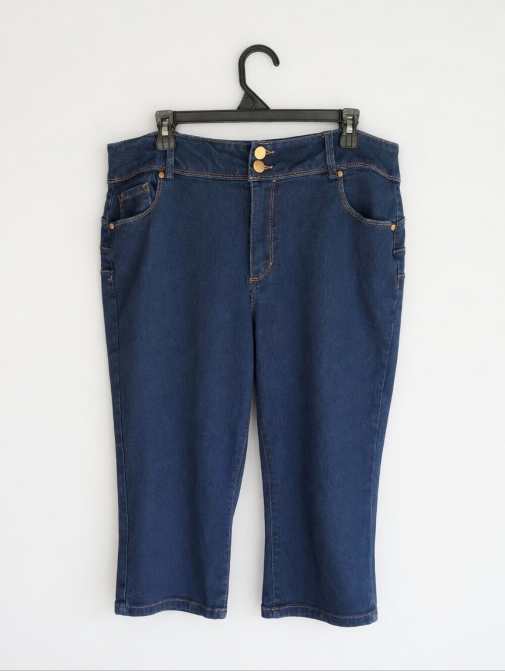 Womens d. jeans Deep Blue Capri Jeans Plus Size 20
